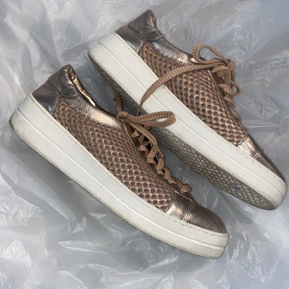 STEVEN | by Steve Madden “Neon” Rose Gold Platform Sneaker 10 - Picture 3 of 3